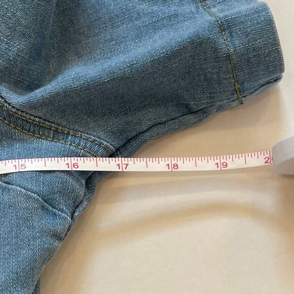 Short Sleeve Light Wash/Rinse Denim Button Down Mini Shirt Dress Belt Loops S - Picture 9 of 13